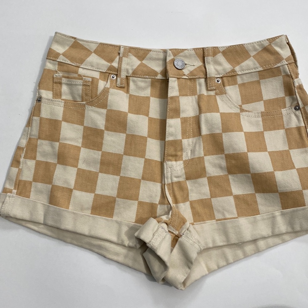 NWT PacSun checkered shorts size 25